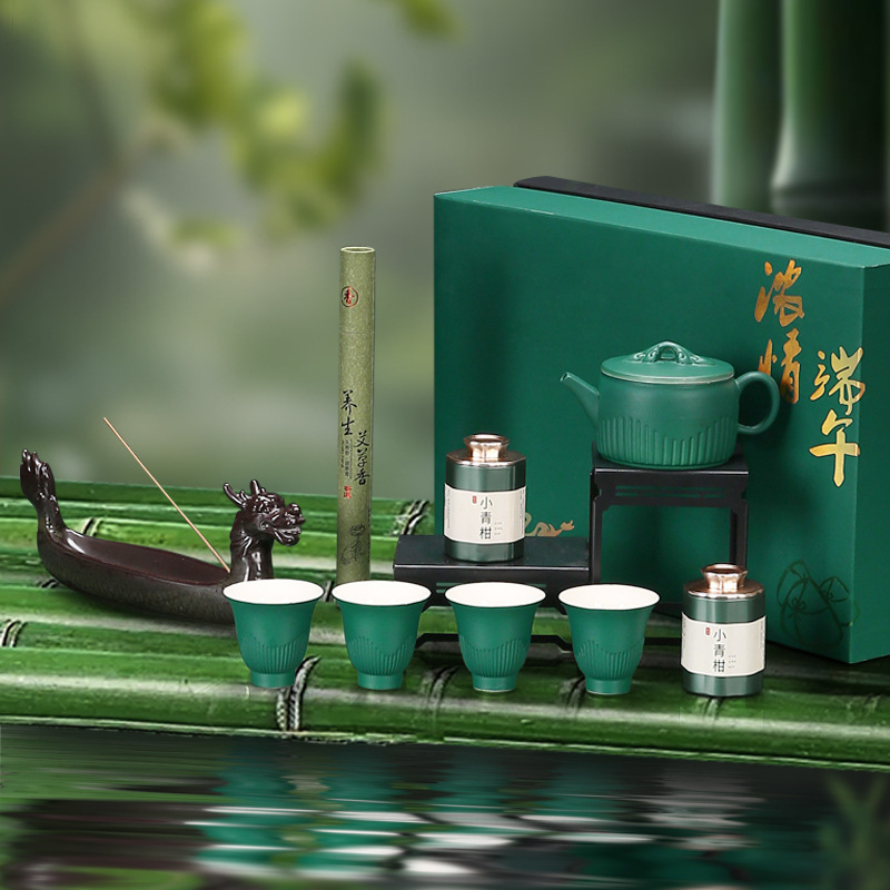 Lễ hội thuyền rồng Hộp Quà Tặng di động cốc hành khách nhanh thuyền rồng Quà Tặng Bộ trà du lịch cốc nước Cốc văn phòng Bộ logo in