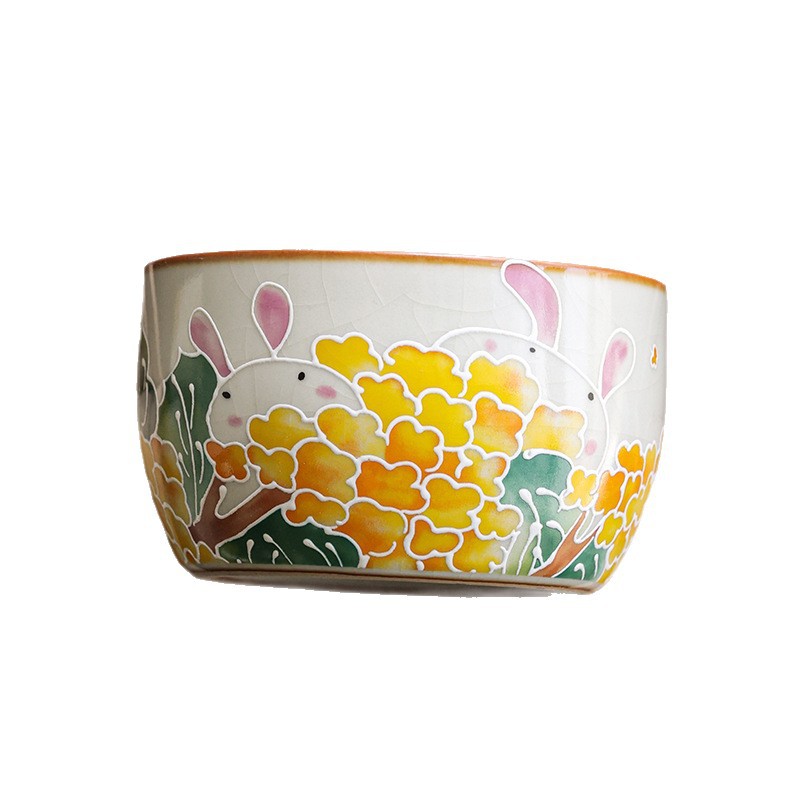 Cốc chủ nhân gốm sứ Ruyao cốc uống trà cá nhân cỡ lớn có thể nâng cốc pha trà mở cốc trà bộ trà Kung Fu