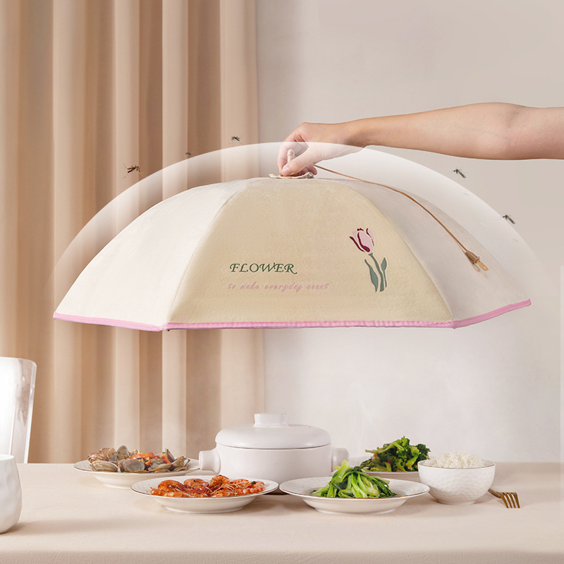 Bọc thức ăn cách nhiệt hoa tulip Bọc Bàn Ăn Mùa Đông gia dụng có thể gập lại bọc thức ăn bọc bàn ăn dày dặn bọc nhôm bọc thức ăn chống bụi
