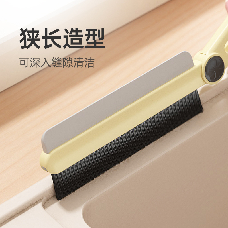 Bàn chải khe hở dài đa chức năng làm sạch hiện vật góc chết lông cứng phòng tắm nhà vệ sinh bàn chải rửa nhà vệ sinh tay cầm dài rãnh