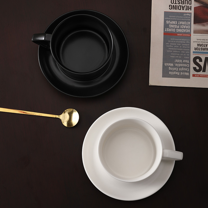 Cốc cà phê kiểu Mỹ gốm sứ sang trọng nhẹ Bộ cốc cà phê Latte tai treo văn phòng gia dụng cốc trà chiều chuyên nghiệp