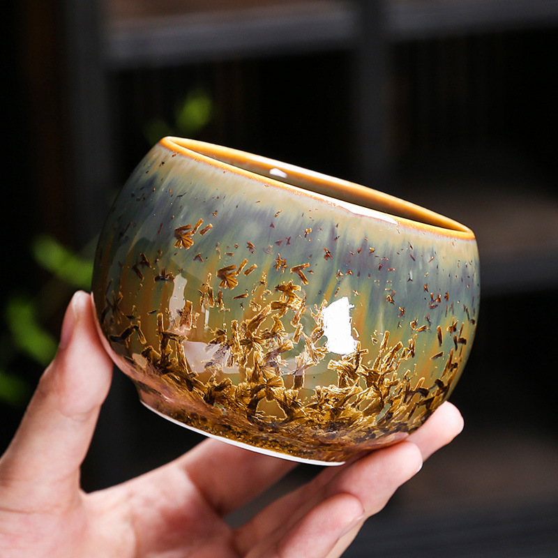 Cốc chủ nhân gốm cốc đơn men pha lê cốc trà Kung Fu cỡ lớn cốc trà cao cấp cốc trà uống trà cá nhân cốc trà nam