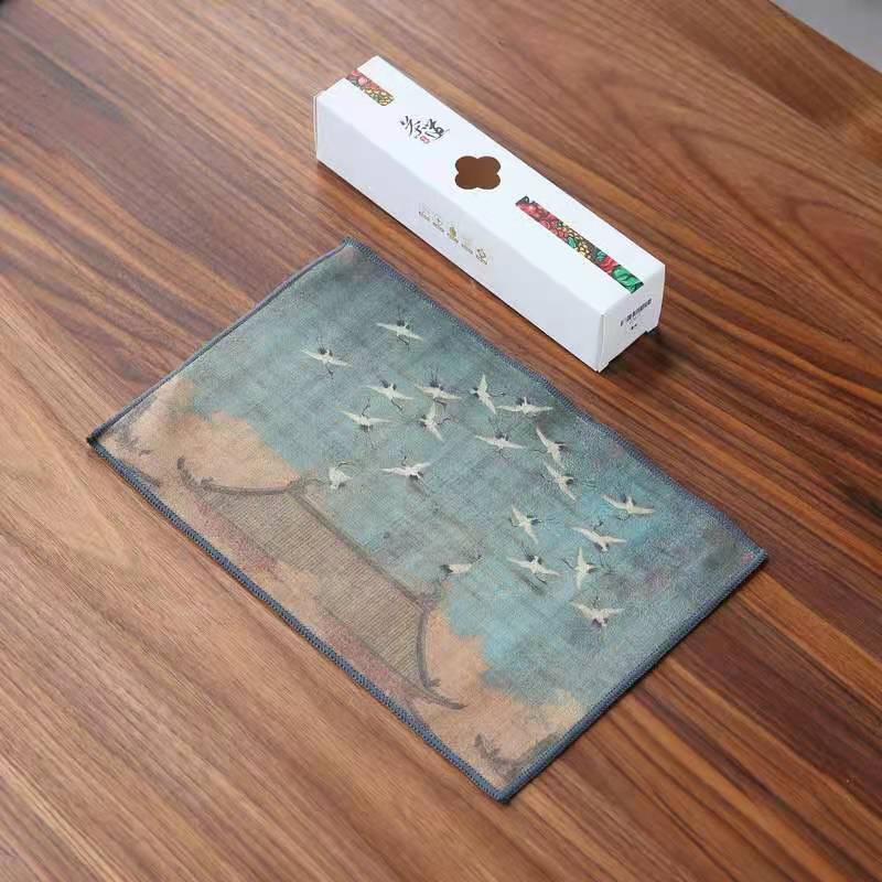 Khăn trà Trung Quốc sơn, vải nỉ thấm nước Zen, khăn trải bàn trà, khăn trải bàn trà, bộ trà, phụ kiện trà đạo, bàn trà bán buôn