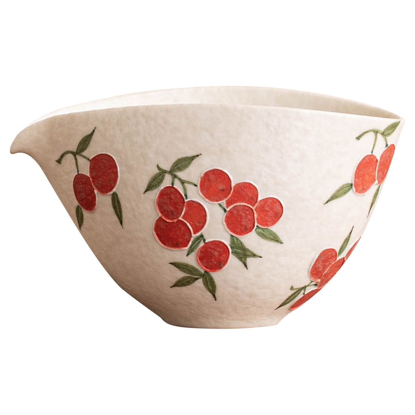 Nhà máy đá mỏ cốc trắng cốc gốm sứ cốc đồng phục trà Haifen đồ trà vẽ tay đống anh đào khắc cốc công cộng phụ tùng trà đạo