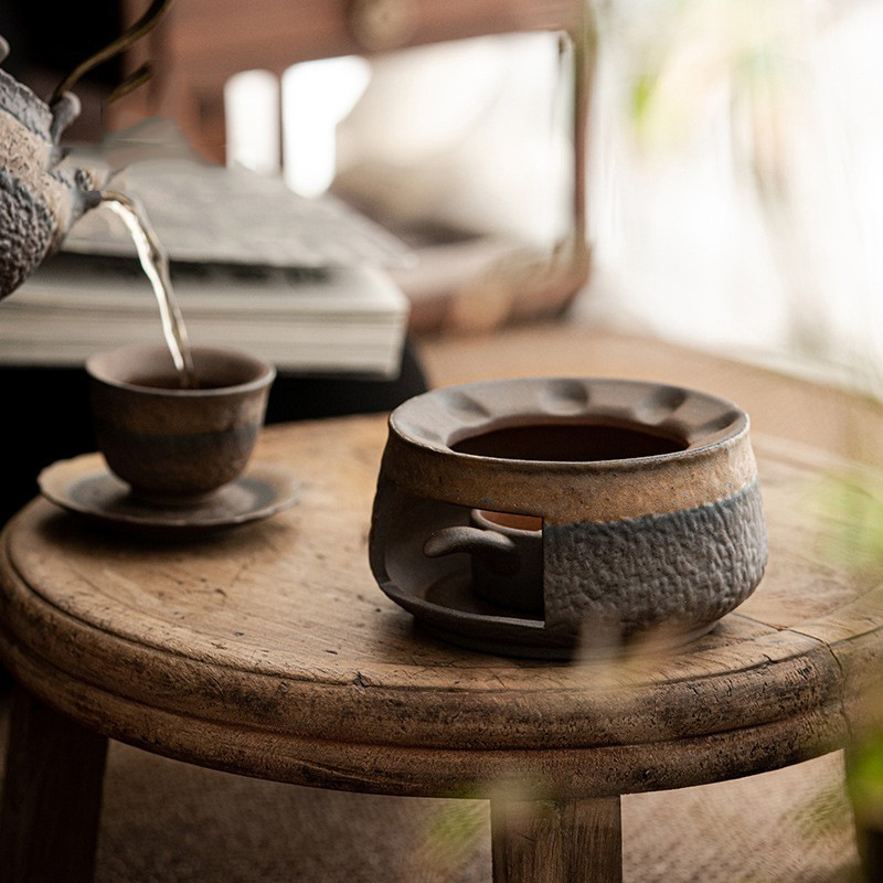 Bộ ấm trà đơn giản mạ vàng kiểu Nhật Bộ ấm trà bộ trà Kung Fu cao cấp Zen gia dụng bộ nhỏ khay trà bán buôn