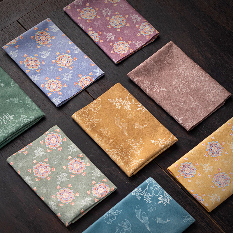 Khăn trà nhung cao cấp khăn lau nước khăn thấm nước bộ trà kungfu cổ điển phong cách Trung Quốc khăn trà phụ kiện trà đạo khăn