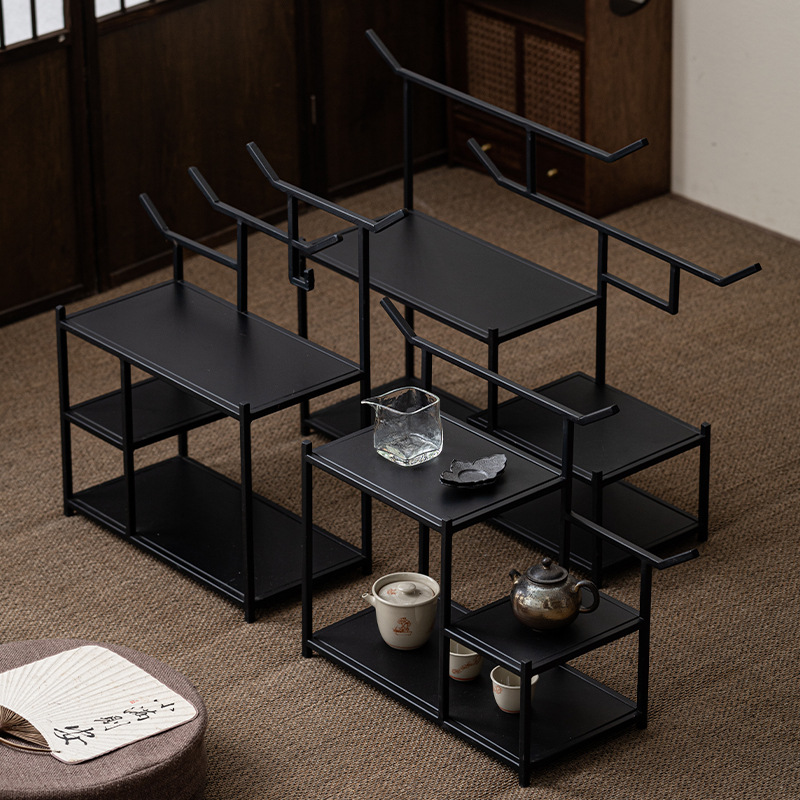 Kệ để bàn Bogu đồ trang trí bằng sắt nghệ thuật nhỏ, bộ trà, kệ trà, ấm trà cát tím Duobaoge, kệ trưng bày
