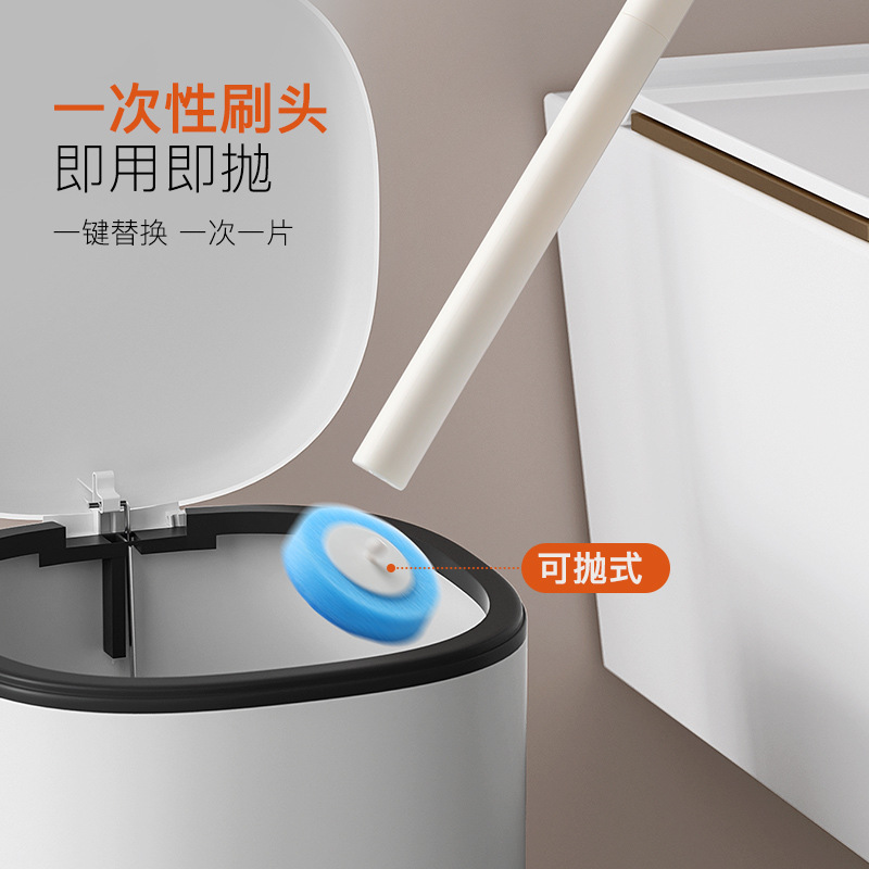 Bán buôn bàn chải nhà vệ sinh dùng một lần gia dụng không góc chết thần thánh đầu thay thế đầu 2023 treo tường nhà vệ sinh kiểu mới đầu bàn chải vệ sinh