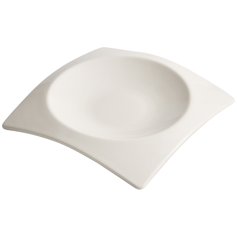 Đĩa gốm, món ăn cao cấp, món ăn nghệ thuật, đĩa canh đậm đặc sáng tạo, đĩa gia dụng, đĩa ăn cao cấp nhà hàng khách sạn, đĩa tròn bên trong