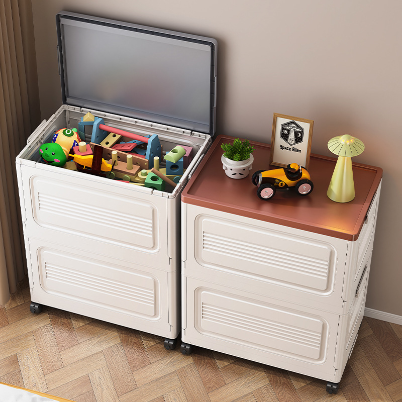 Hộp đựng đồ chơi gấp 50-60 Hộp đựng đồ nhựa có nắp Hộp đựng đồ lớn nắp lật
