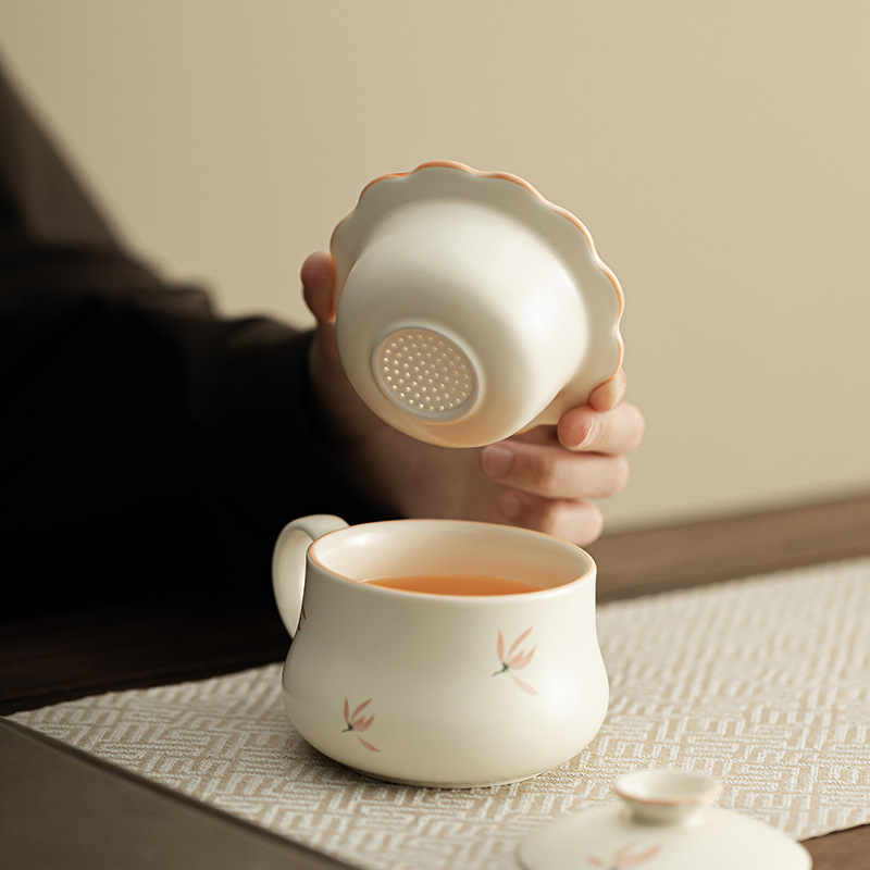 Cốc cà phê trà hoa chuông phong lan cốc tách trà gia dụng cốc uống trà chuyên dụng cá nhân cốc cà phê văn phòng