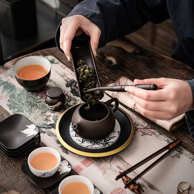 Bán buôn phụ kiện trà đạo Guanxinchuwu kết hợp khăn trà ấm trà phủ trà Bộ trà đạo phụ kiện trà đạo