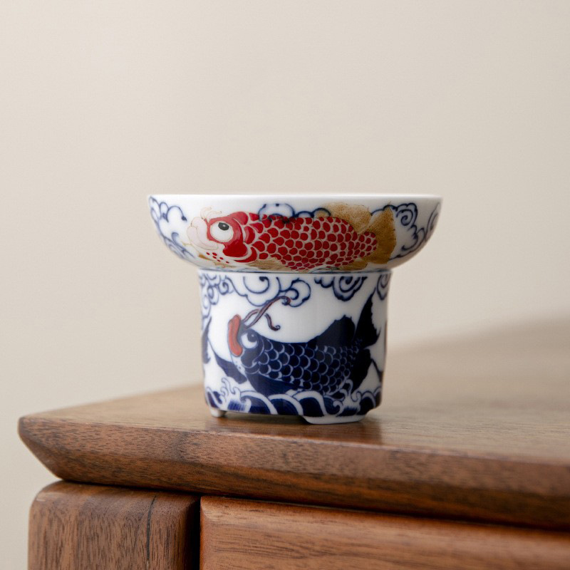 Nafu Longyu lọc trà lọc trà mỡ cừu ngọc lọc sứ lọc trà gia dụng lọc trà lưới phụ kiện bộ trà bán buôn