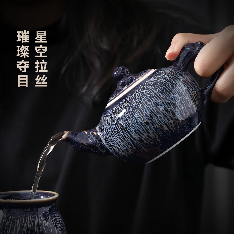 Ấm trà Jianzhan bằng gốm sứ gia dụng dụng cụ pha trà Kung Fu bằng gốm sứ cao cấp làm bằng tay