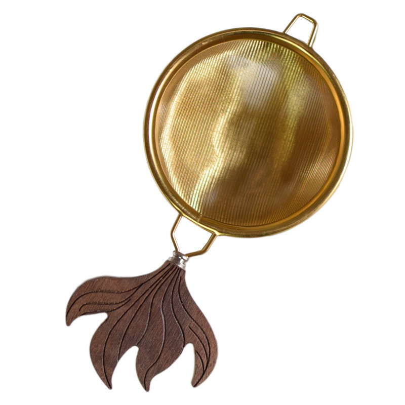 Thép không gỉ 304 cá vàng lọc trà Nhật Bản công bằng cốc trà lá lọc trà đạo trà phụ kiện lọc trà sáng tạo