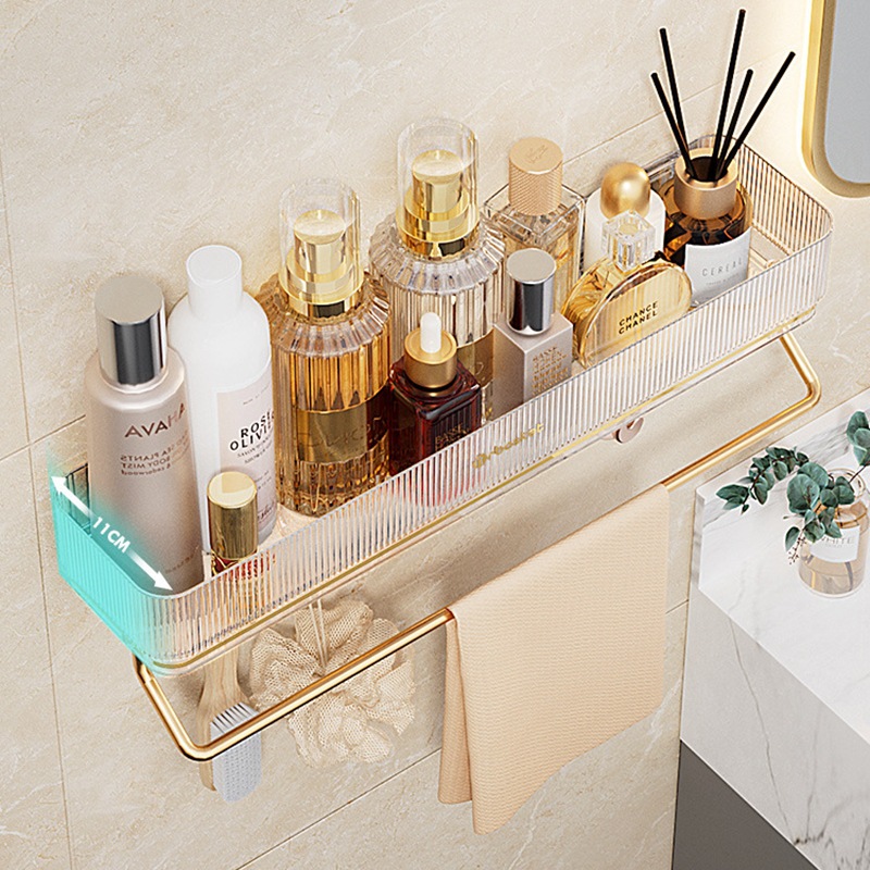 Kệ để đồ phòng tắm, kệ treo tường không đục lỗ nhẹ sang trọng, kệ đựng mỹ phẩm trên tường Bàn giặt