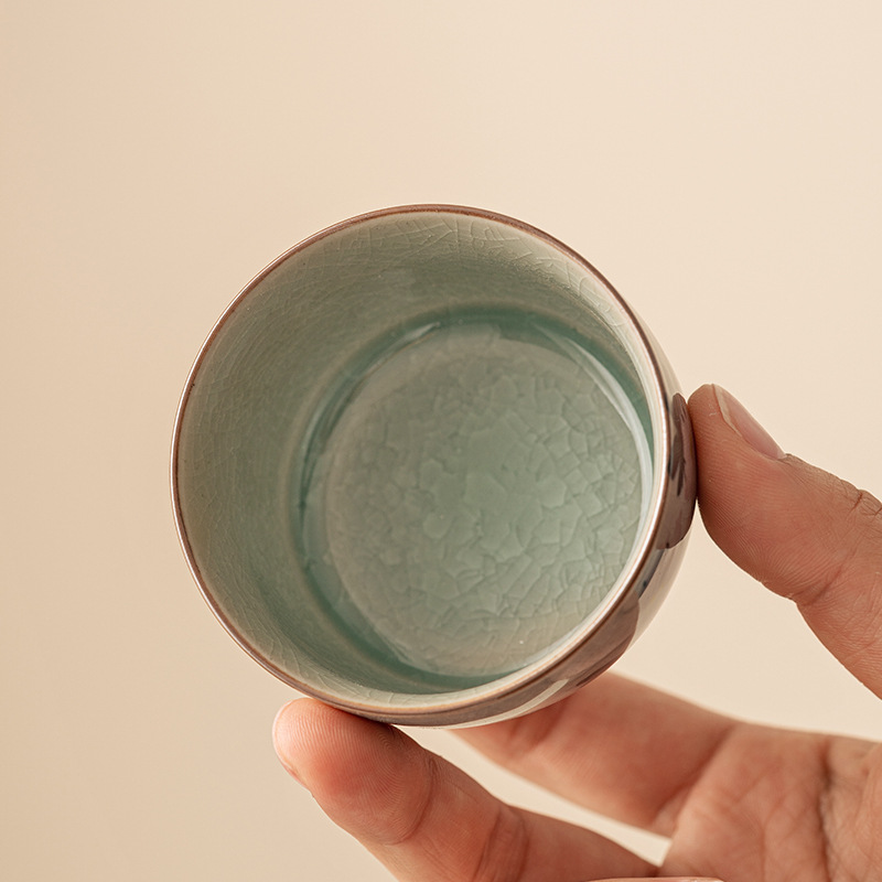 Tinh khiết vẽ tay Borneol Ngọc Lan cốc chủ nhân gốm sứ gia dụng cốc trà sáng tạo Cốc pha trà Kung Fu cốc đơn
