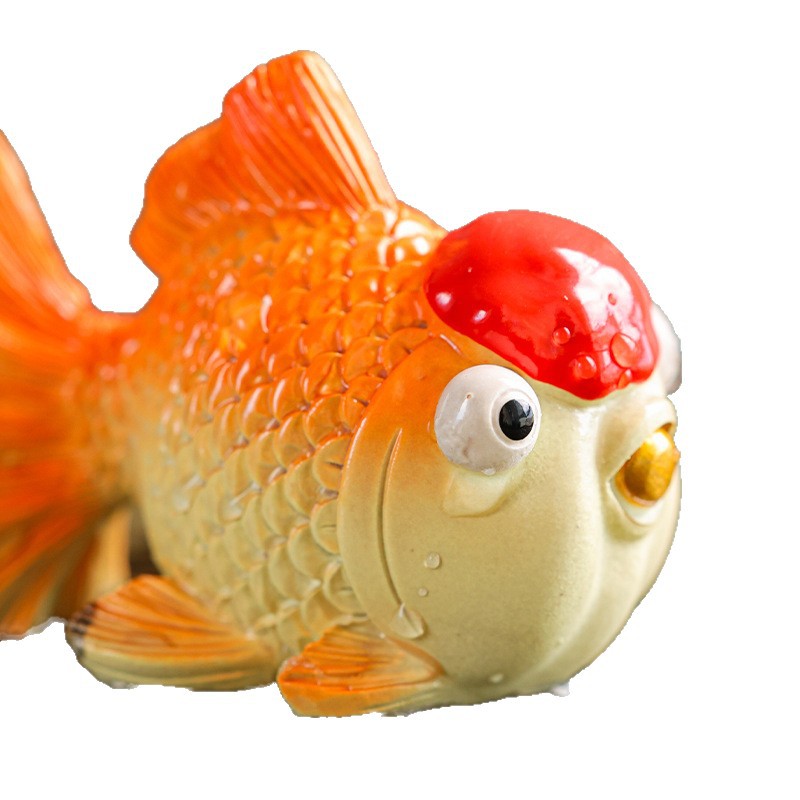 Cửa hàng thú cưng trà cá vàng đổi màu sáng tạo, bàn trà cá chép cảnh, đồ trang trí đồ chơi trà thú cưng trà tài lộc cao cấp
