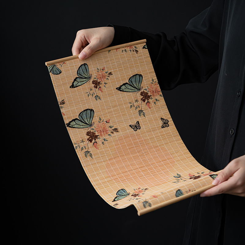 Phong cách Trung Quốc thủ công Tre Trúc Lụa Thiền bàn trà tấm lót ly bàn trà tấm cách nhiệt bàn trà Tấm trải bàn chống thấm nước khăn trà Rèm trà