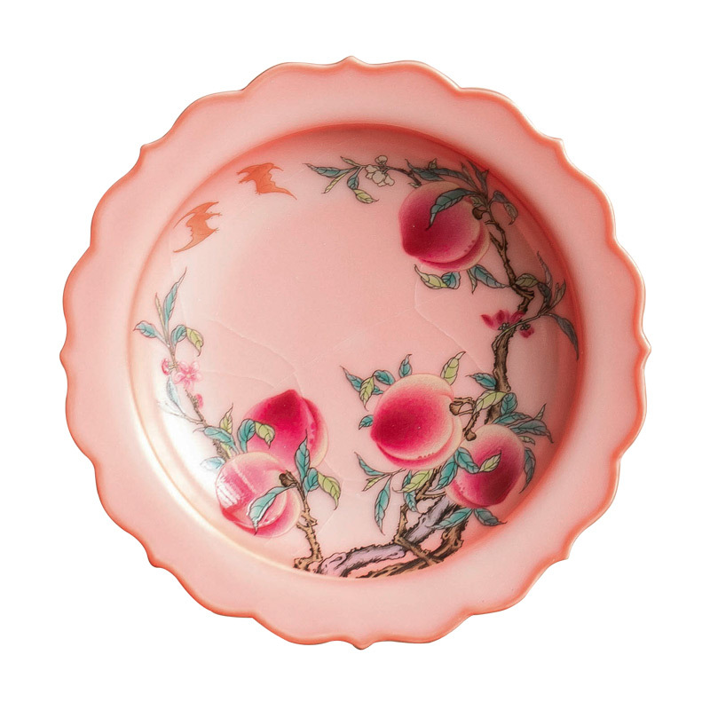 Bình chín quả đào hồng, cốc trà cổ điển kiểu Trung Quốc, phụ kiện bộ trà kungfu gia dụng, khay trái cây sấy khô dim sum