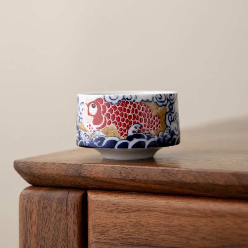 Cốc trà cá rồng Nafu cốc chủ nhân cao cấp chuyên dụng cá nhân cốc sứ ngọc cừu cốc đơn gia dụng bán buôn cốc trà