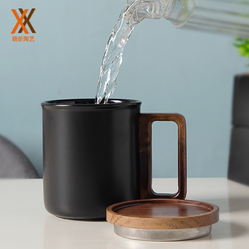 Cốc gốm sứ cốc uống trà cốc văn phòng đơn giản cốc nước tách trà cốc nước khắc logo quà tặng họ