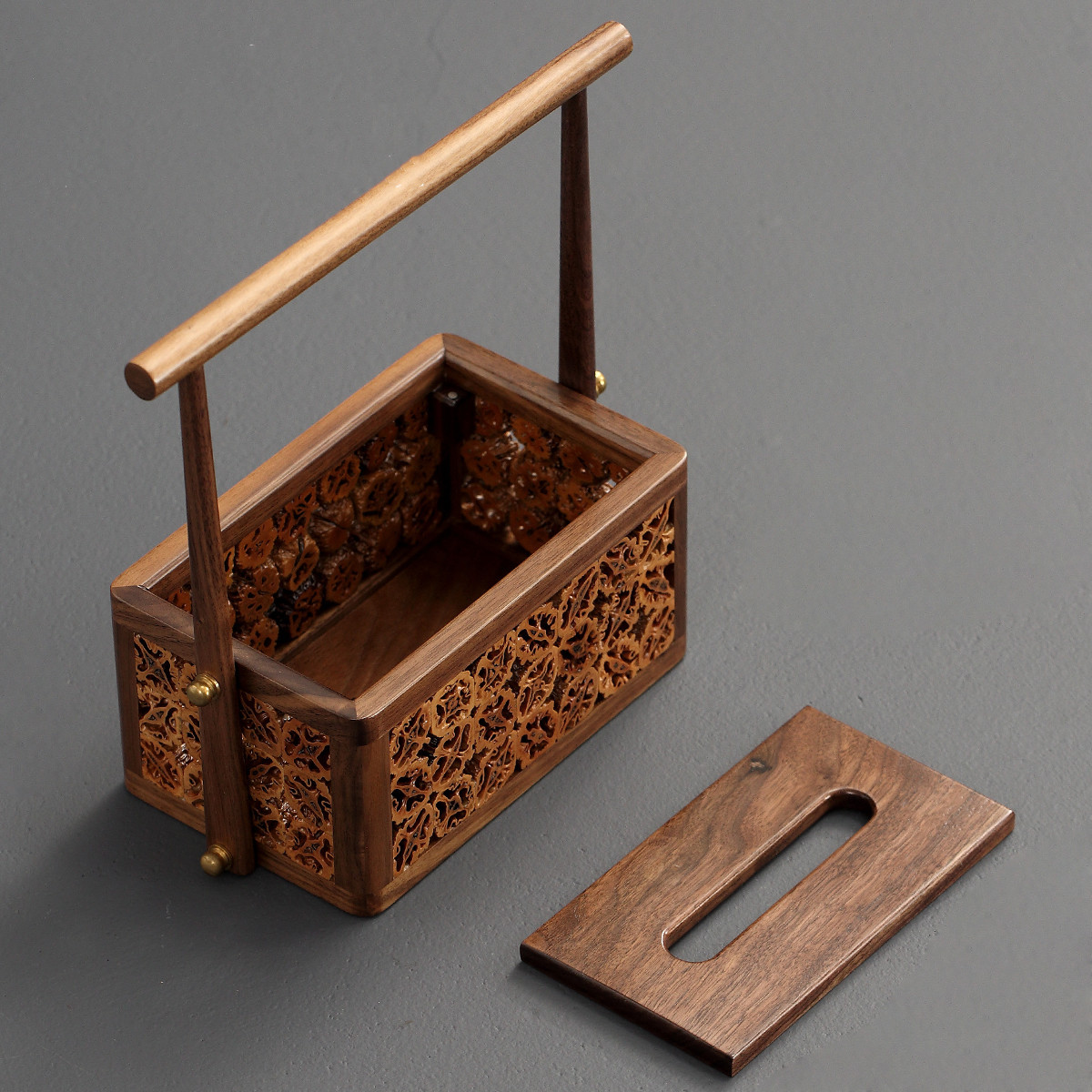 Hộp khăn giấy Quả Óc Chó Đen Da'antang hộp hồ Đào hộp đựng khăn giấy cơ thể hộp rút giấy gỗ rắn Hộp khăn giấy mộng và Mộng