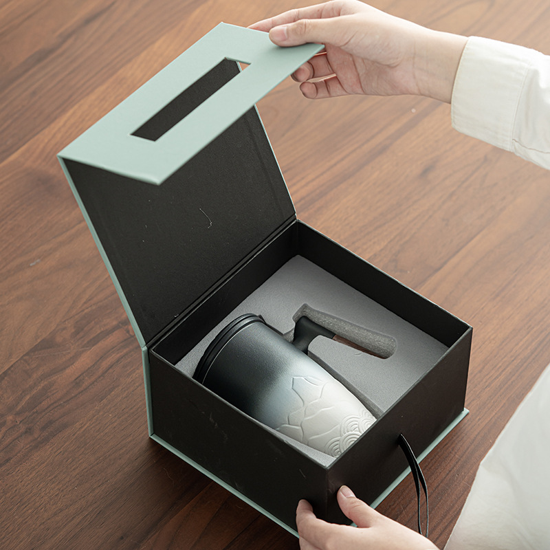 Cốc văn phòng Shangyue kiểu Nhật Cốc gốm cốc Mug tay cầm bằng gỗ có nắp tách trà tách trà Cốc uống nước dung tích lớn