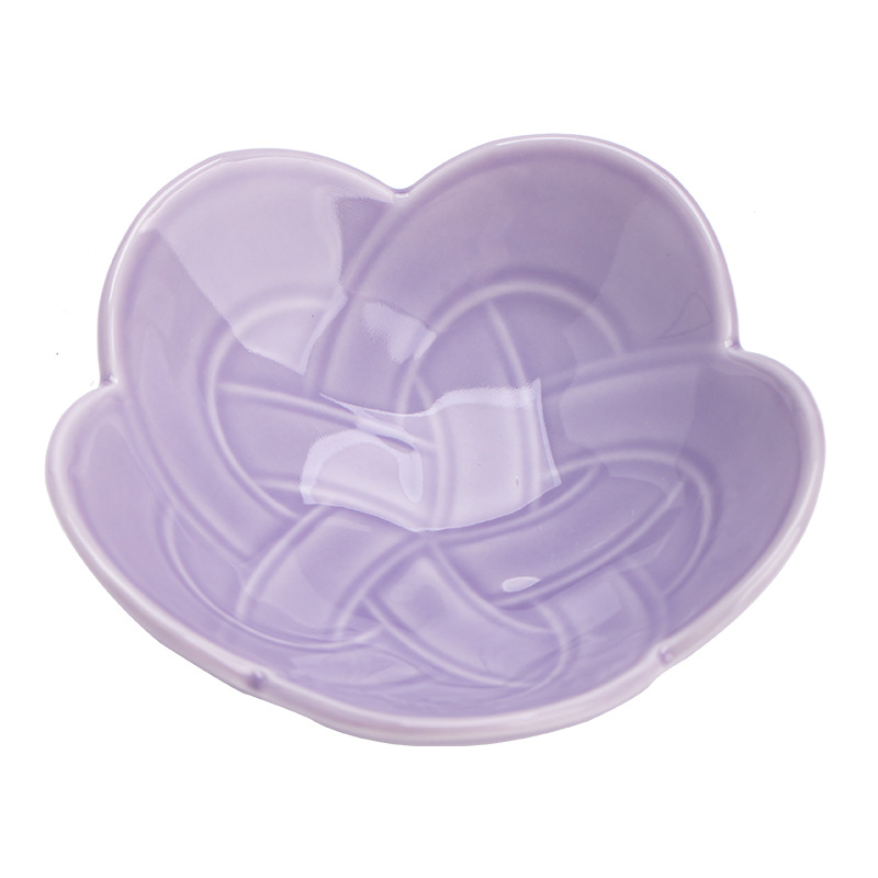 Đĩa giải khát nút thắt Trung Quốc Đĩa trái cây gốm sứ nhỏ Bàn cà phê Đồ ăn nhẹ Đĩa bánh ngọt Đĩa trái cây sấy khô Đĩa hạt Đĩa đồ ăn nhẹ