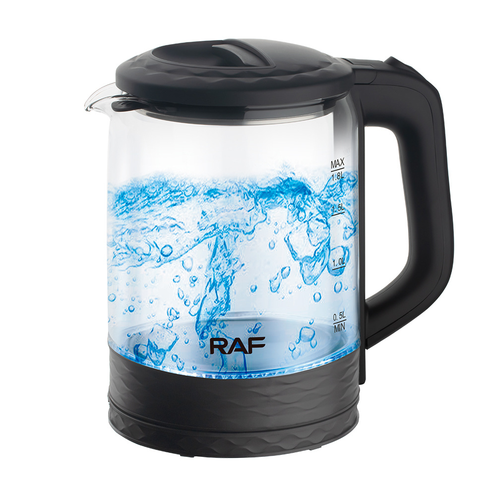 Thủy tinh trong suốt xuyên biên giới tiêu chuẩn Châu Âu, ấm đun nước điện 1.8L, ấm đun nước đa chức năng dung tích lớn tự động, bảo vệ quá nhiệt