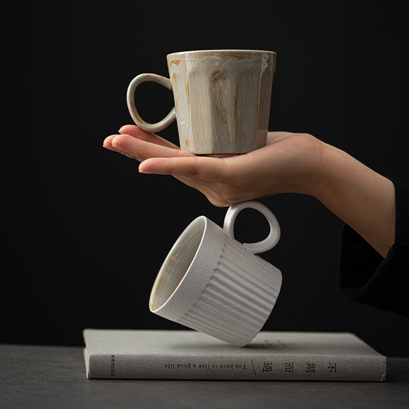 Cốc cà phê gốm thô cổ điển cốc cốc nước biến đổi gốm đơn giản kiểu Nhật Cốc Cốc Cốc trà văn phòng gia dụng