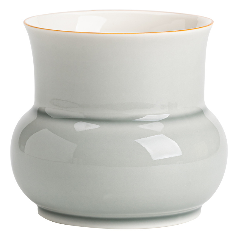 Đá Xám men có công suất Jianshui men bồ hóng Nhật Bản gia dụng phụ kiện trà đạo Kung Fu thùng nước Thùng trà xỉ Thùng trà Thùng trà