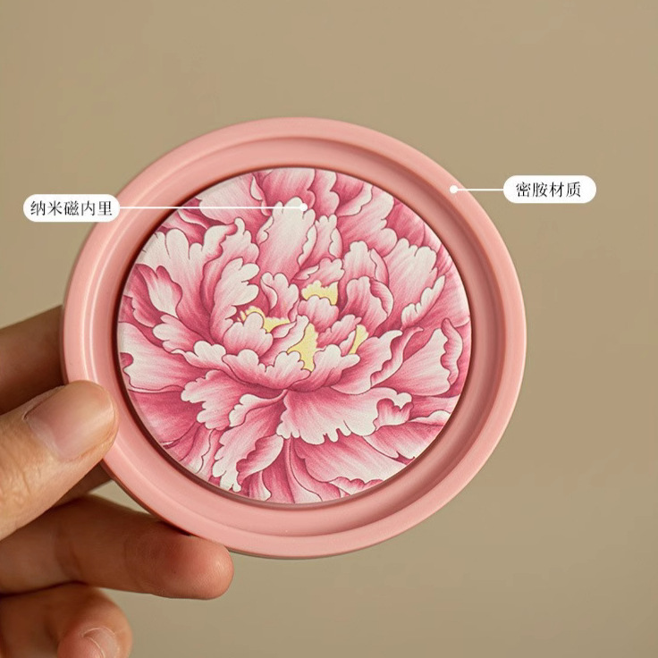 Tấm lót cốc hút ngay lập tức National Color Tianxiang Tấm lót ấm trà thấm nước nhanh khô Bộ ấm trà hình tròn cách nhiệt nhỏ sáng tạo
