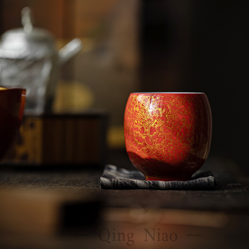 Trung Quốc ngọc ấm cốc trà handmade sơn mài chủ cốc cá nhân cốc trà hộ gia đình gốm kung fu bộ trà quà tặng