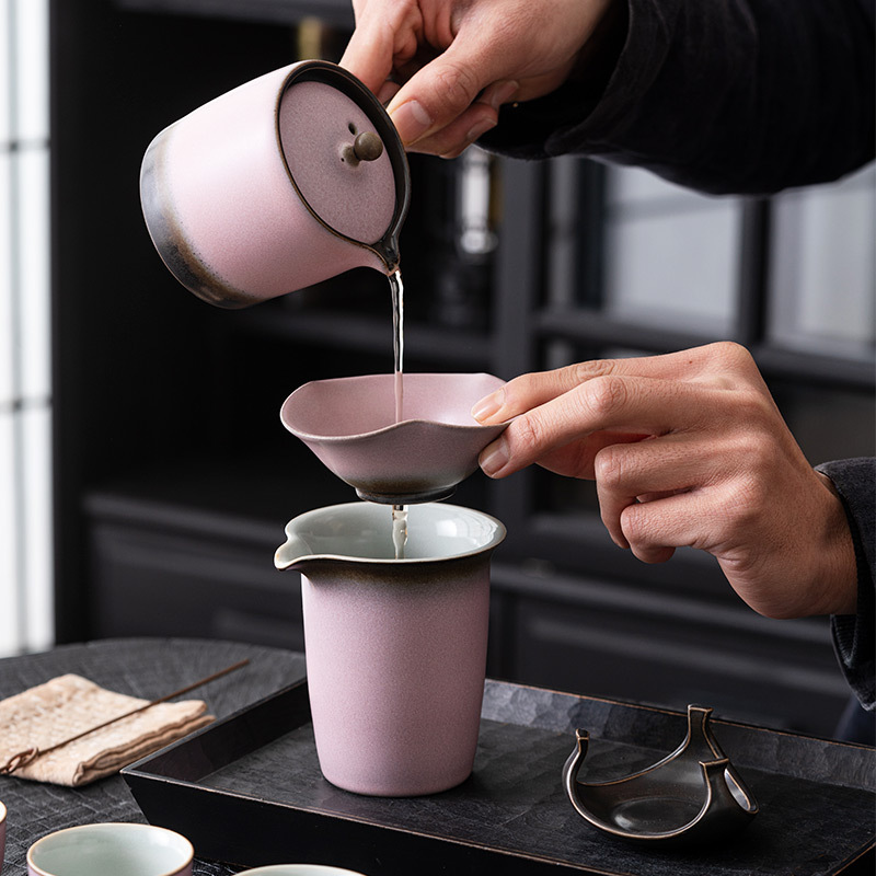 Lò nung thay đổi Dehua gốm lọc trà lọc trà lưới lọc trà tách nước trà Bộ pha trà gốm sứ Phụ kiện ngăn trà