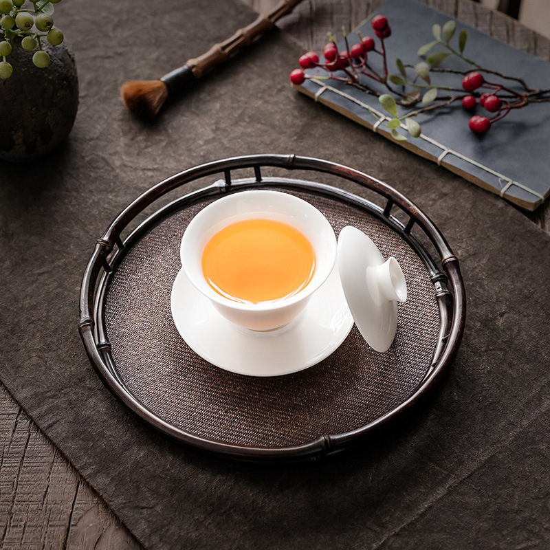 Bán buôn cốc trà, Phụ Kiện Bộ trà, Bộ trà sứ trắng cao, bát có nắp, bát Ba tài, dụng cụ pha trà, bát trà sứ trắng tinh khiết