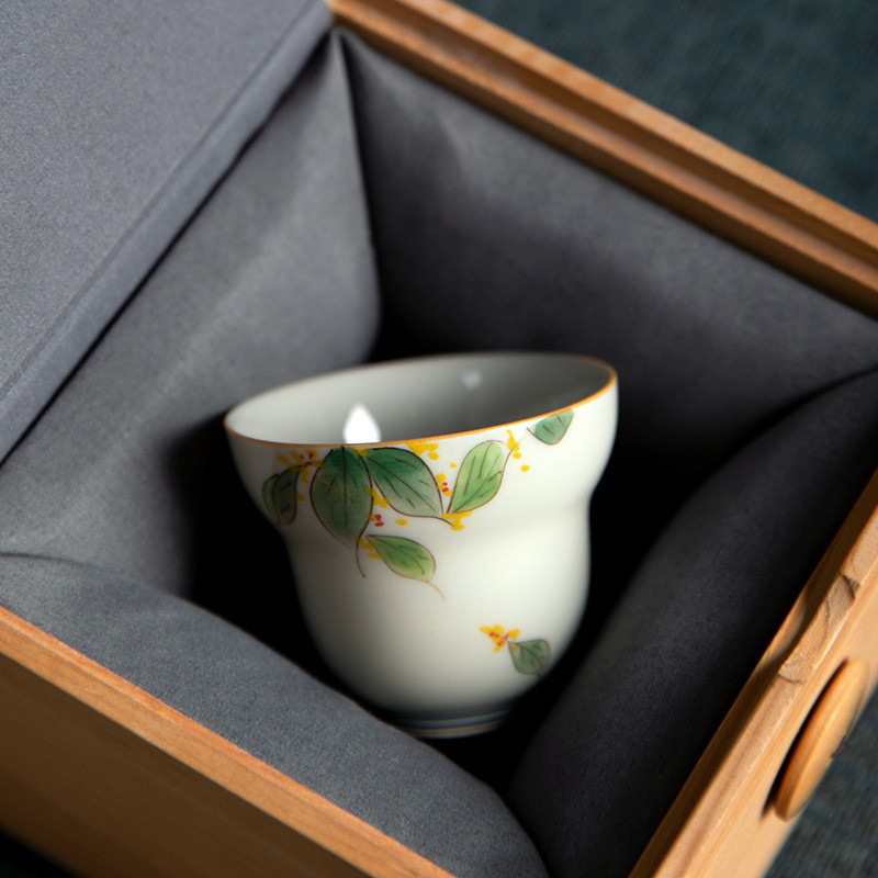 Cốc trà nam nữ vẽ tay màu men cốc đơn gốm sứ gia dụng cốc đơn cỡ nhỏ cốc trà giá trị cao