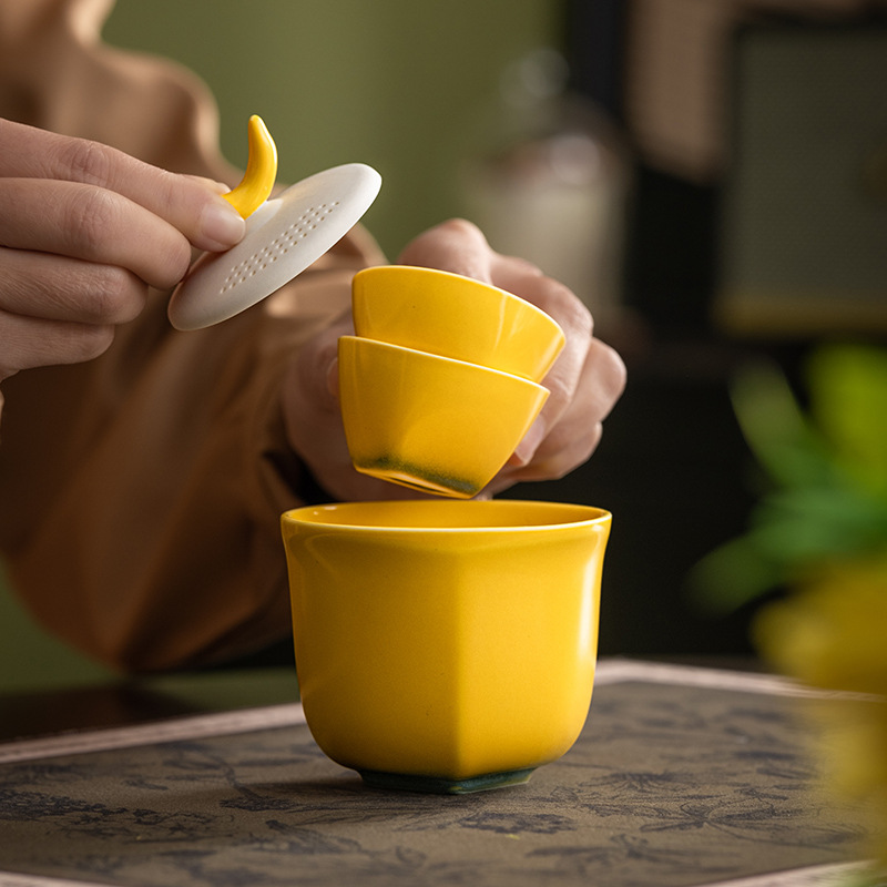 Bộ ấm trà du lịch bị cấm lo lắng, một ấm ba cốc, cốc khách nhanh di động, ấm trà cắm trại ngoài trời, cốc khách nhanh