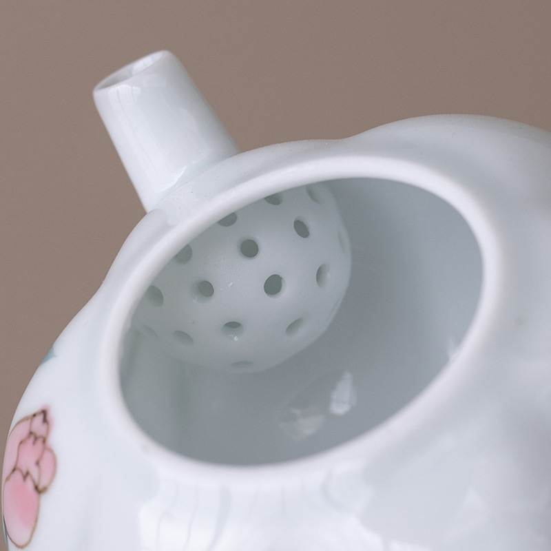 | Don't Nian | Ấm trà tím vẽ tay hoa anh đào "Yunxia Purple" ấm trà chùm ấm phụ kiện ấm trà du lịch nữ