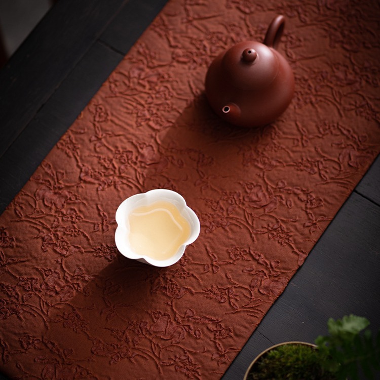 Phong cách Trung Quốc mới và cũ chất liệu sợi mây thơm bàn trà phong cách Trung Quốc tằm tằm tiên hạc mây thơm sợi khô đệm bong bóng nhẹ vải sang trọng cách nhiệt trà đạo