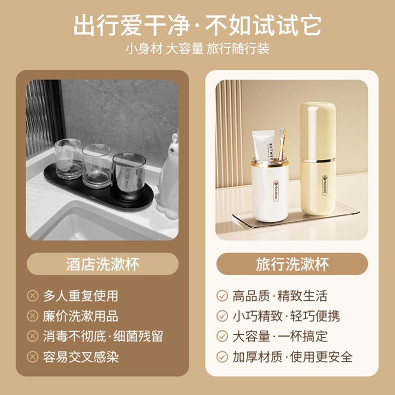 Cốc rửa mặt du lịch, hộp đựng bàn chải đánh răng, cốc đựng đồ súc miệng, túi đựng đồ vệ sinh xách tay, bộ đồ vệ sinh công tác nam nữ, đồ dùng du lịch