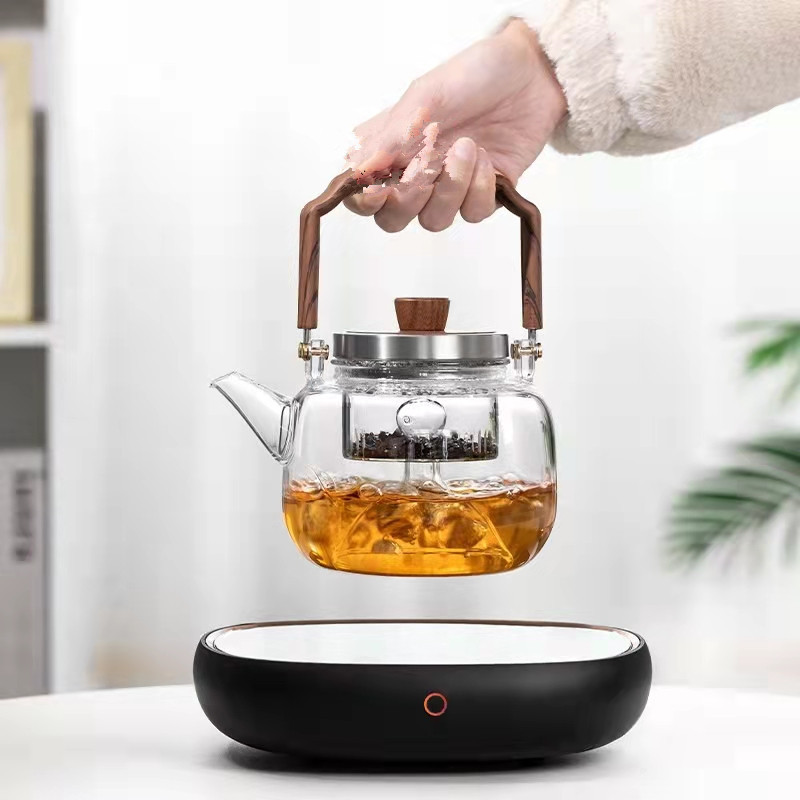 Dụng cụ nấu trà cao cấp Xiaozuo ấm thủy tinh chịu nhiệt dày dặn gia dụng bếp pha trà tự động sang trọng nhẹ dung tích lớn bếp nấu gốm điện