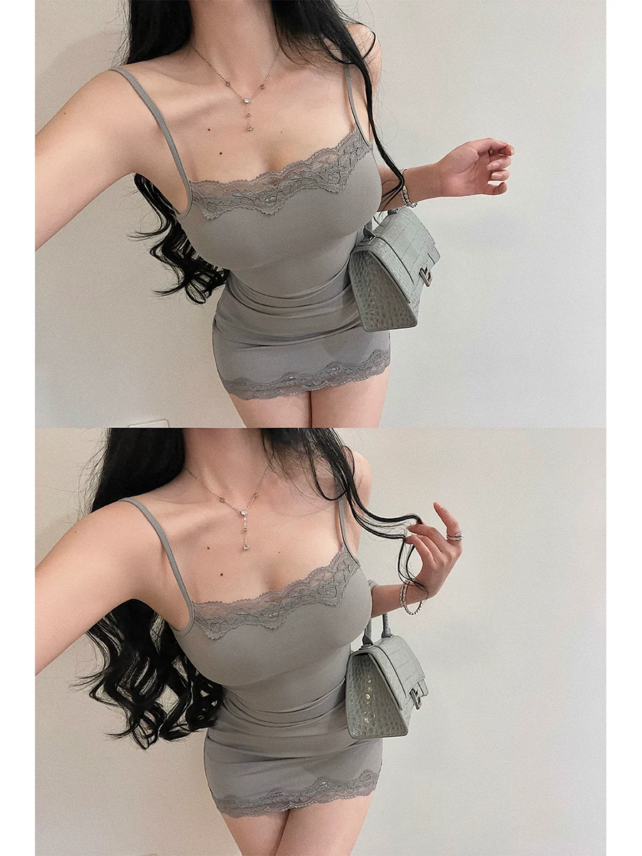 YoungGirlDay Kardashian váy ngắn bó sát gợi cảm phối ren chắp vá váy ngắn bodycon