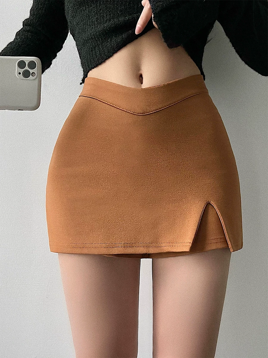 YoungGirlDay váy ôm sát eo cao gợi cảm có quần short an toàn, váy xẻ hông ôm sát hông, váy ngắn.