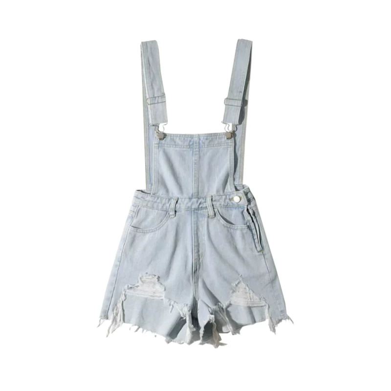 Quần short denim rách kiểu mới mùa hè YoungGirlDay2025, dáng rộng, tôn dáng, ống rộng, phong cách hot girl