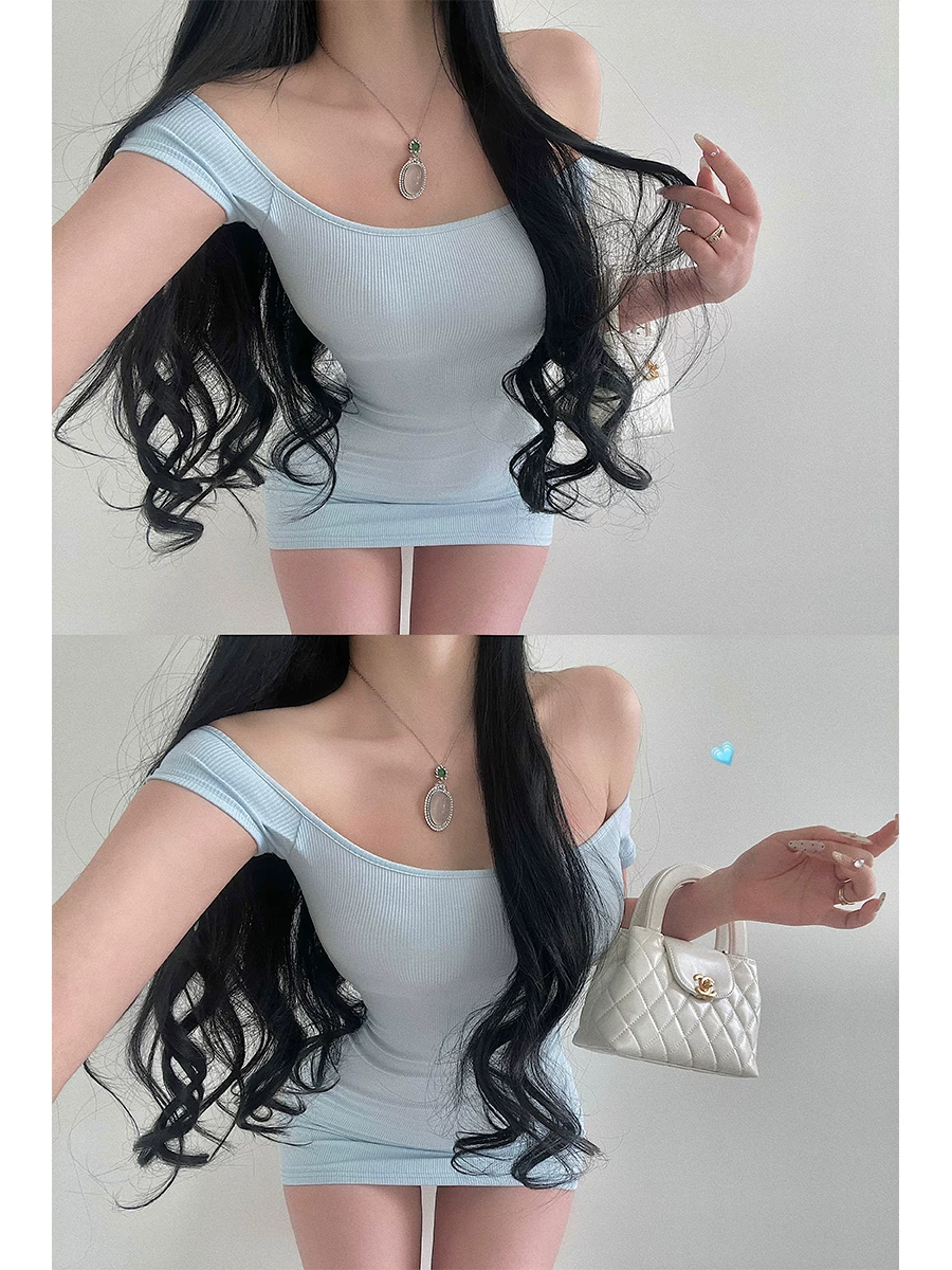 YoungGirlDay khao khát thuần khiết hot girl gợi cảm một vai ôm sát eo thon gọn váy ống ôm sát váy ngắn