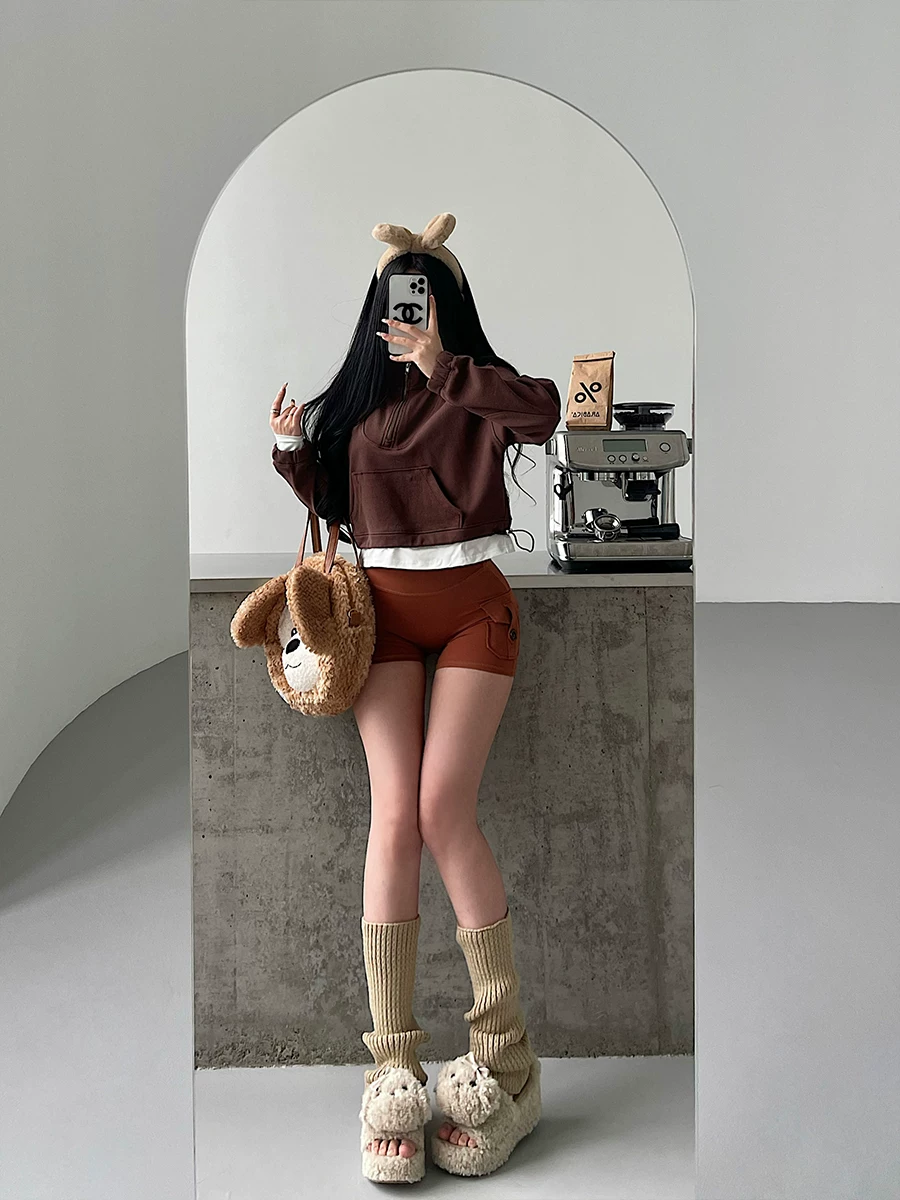 YoungGirlDay Truyện tranh Hàn Quốc gợi cảm cạp cao nâng mông giảm béo mông đào tập thể dục thể thao quần short thường ngày quần short nóng bỏng dành cho nữ