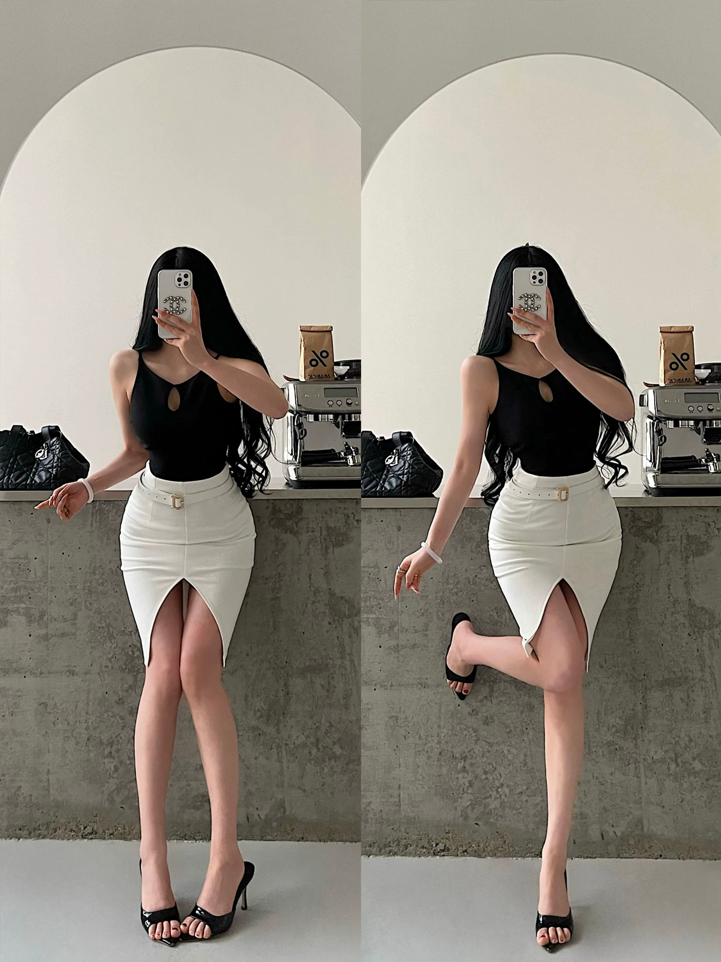 Áo camisole không tay ôm sát eo, thiết kế khoét ngực gợi cảm, phong cách YoungGirlDay, dành cho cô gái trẻ, quyến rũ, nóng bỏng.