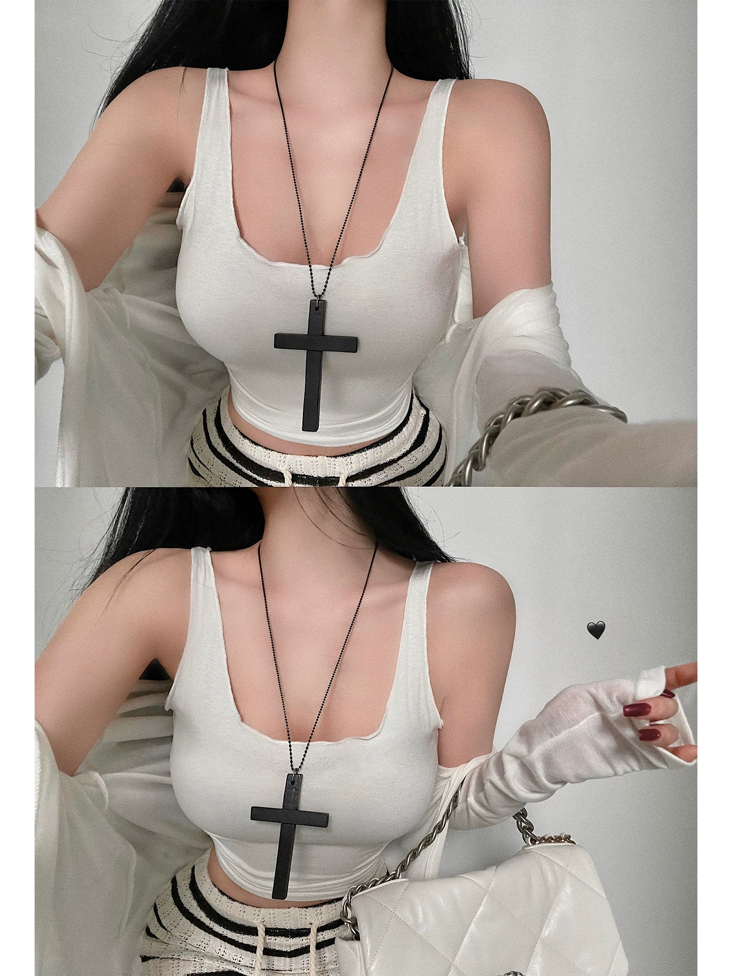 YoungGirlDay pure Desire phong cách lười biếng có viền xù áo yếm dài tay dáng rộng mỏng chống nắng bộ áo cardigan