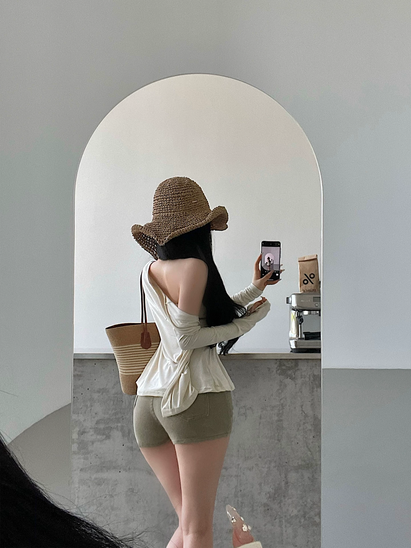 YoungGirlDay Quần short denim đa năng kiểu truyện tranh Hàn Quốc gợi cảm, cạp cao, tôn dáng, nâng mông, quần short denim đa năng